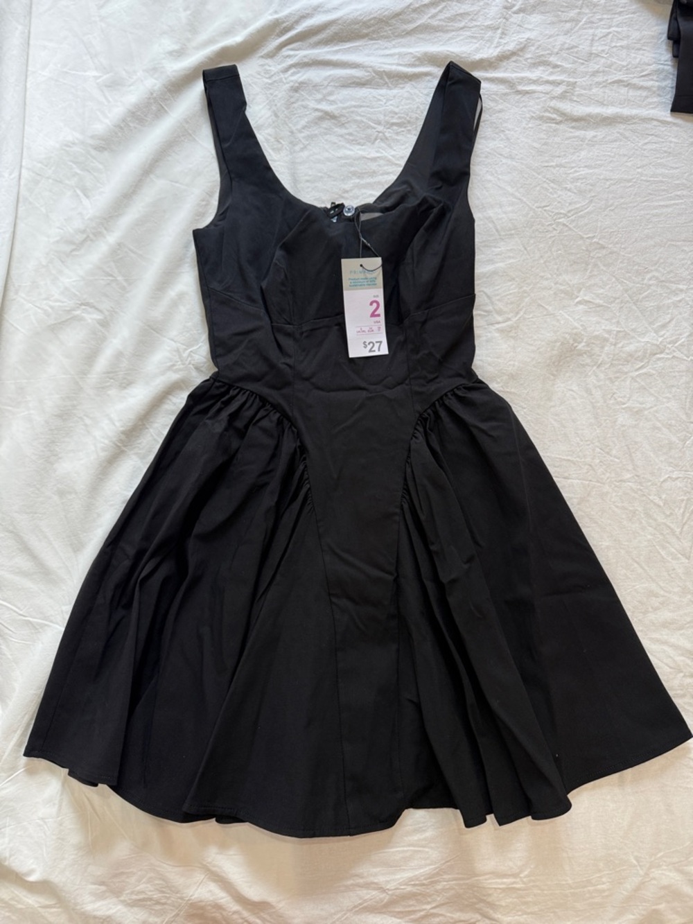Classic Black Fit-and-Flare Dress - Size 2